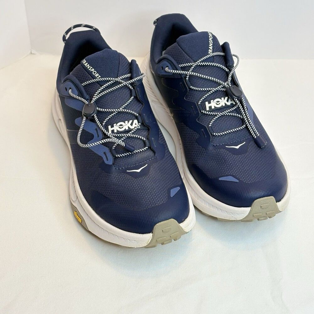 Hoka Transport Men's Size 10D Varsity Navy White Running Shoes 1123153-VYN